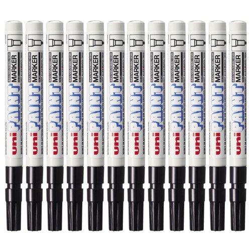 Uni Paint Marker Bullet Tip Fine Point Px21 Line Width 0.8-1.2Mm Black Ref 9001952 [Pack 12]