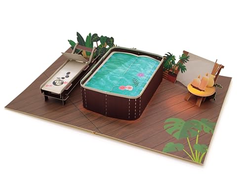 Asvp Shop Biglietto Pop-Up 3D Spa Break, Perfetto Per Occasioni Speciali, Compleanni, Biglietti Di Auguri Per Papà, Biglietto Fatto A Mano, Biglietto