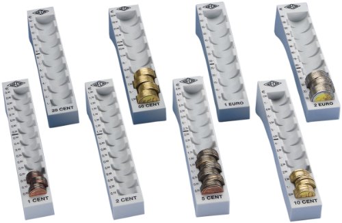 Wedo 161700837 Set 8 Colonne Contamonete, Grigio