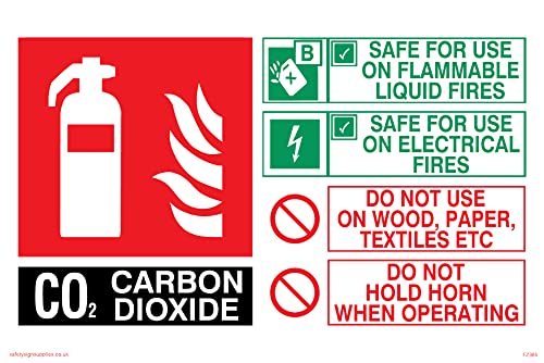 Questo Estintore Contiene Istruzioni Per L'Uso In Anidride Carbonica Co2, 150 X 100 Mm, A6L