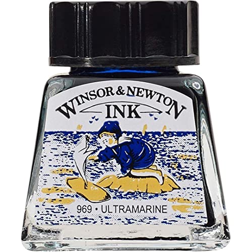 Winsor & Newton Inchiostro Colorato Da Disegno 14 Ml - Blu Oltremare