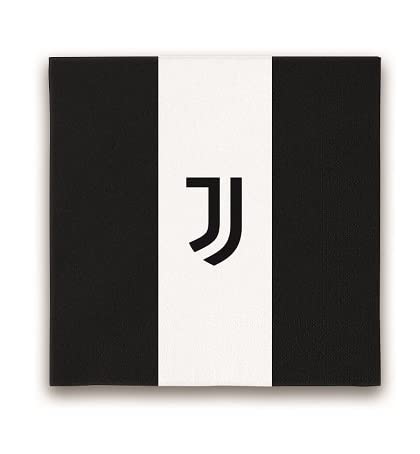 Conf. 20 Tovaglioli Per Feste A Tema Juventus, 33 X 33 Cm