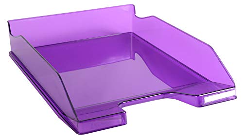 Exacompta - Ref. 113219D - 1 Vaschetta Combo Midi - Per Documenti A4+ - Dimensioni 34,6 X 25,5 X 6,5 Cm - Colore Viola Trasparente Lucido