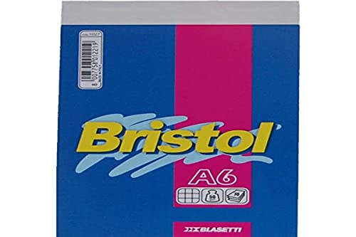 Blasetti Bristol Quaderno Per Scrivere 70 Fogli Blu A6, Confezione Da 10