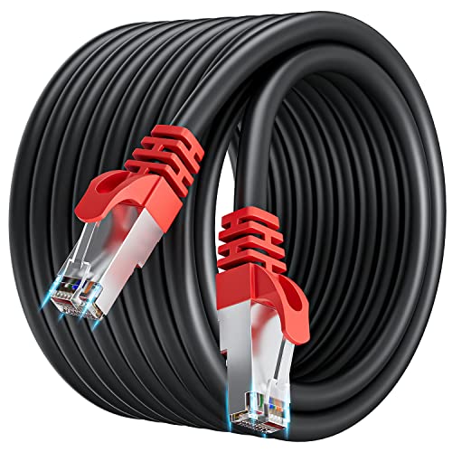 Cavo Ethernet 10 Metri, Cat 7 Cavo Di Rete 10 Metri Schermato Rj45 Cavo Lan Alta Velocità 10Gbps Interno Cavo Internet 10M Sftp Gigabit Nero Cavo Patc