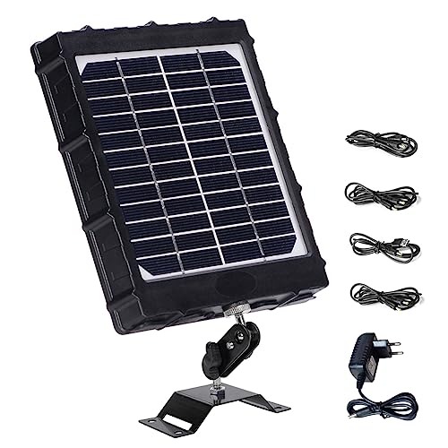 Wildgameplus Pannello Solare Ricaricabile, 8000Mah 12V/1.2A,9V/1.6A,6V/2.4A Caricabatterie Impermeabile Con Cavi Per Tutte Le Fotocamere Da Gioco A Ca