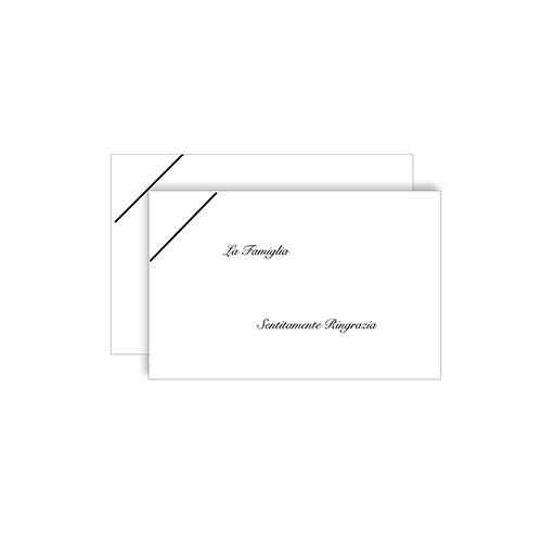 100 Biglietti Con Busta Per Ringraziamento Lutto Formato 9