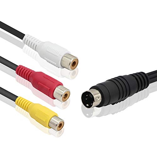 4 Pin S-Video A 3 Rca Av Femmina Cavo Per Video Tv Cavo Adattatore Connettore Computer Pc Laptop (27 Cm)