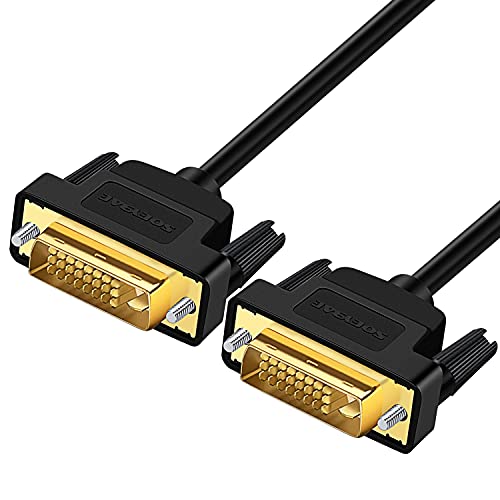Soeybae Cavo Dvi A Dvi 1M,Dvi-D 24+1 1080P Compatibile Tv, Computer E Monitor Hdtv Nero