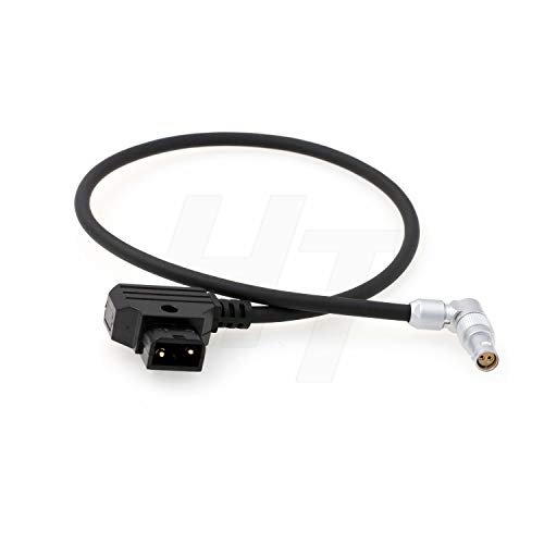 Hangton Cavo Di Alimentazione Ptap D-Tap A 2 Pin Femmina Per Fotocamera Red Komodo 6K (45 Cm, Angolo Retto)
