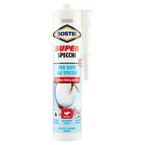 Bostik Super Specchi Cartuccia 425Gr, Bianco