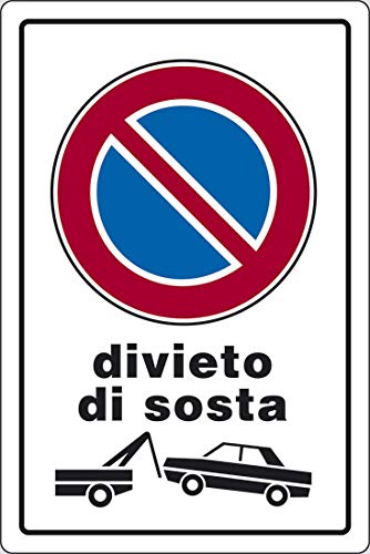 Cartello 30X20 Divieto Sosta Con Rimozione