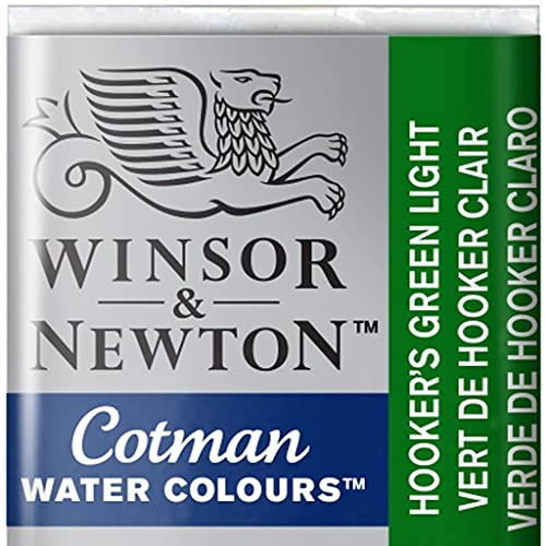 Winsor & Newton 301696 Cotman Colori Acquerello, Viridian, Verde (Hooker'S Green Bright), 1.9X1.6X1.1 Cm, 5 Unità
