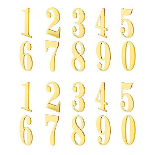 Tianlin 20 Pezzi Adesivi Con Numeri Di Porta, Numeri Di Cassetta Delle Lettere Lunghi 1,8 Pollici, Numeri Di Indirizzo 0-9, Per Ospedali, Hotel, Carte
