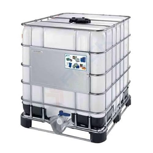 Cisterna Ibc 1000 Litri In Plastica, Nuova, Coperchio 150 Mm, Valvola Di Scarico 2", Pallet In Metallo/Plastica, Omologata Adr/Onu, Colore Neutro