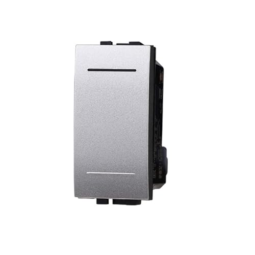 Modulo Interruttore Unipolare 1P 16A 250V Silver Compatibile Bticino Serie Living - Ettroit