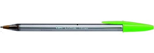 Bic Set Di 3 Penne A Sfera Cristal Fun 1,6 Mm, Punta Larga, Inchiostro Verde Mela