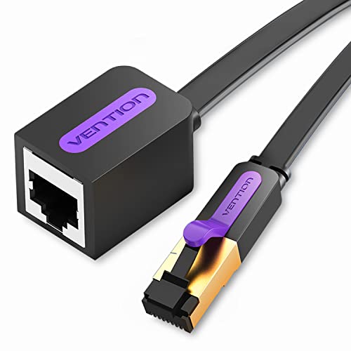 Vention Cat 7 Prolunga Cavo Ethernet Piatto Cavo Ethernet 2 Metri, Cavo Lan 10Gbps Alta Velocità Cavo Di Rete Gigabit Rj45 Maschio A Femmina, Cavo Di