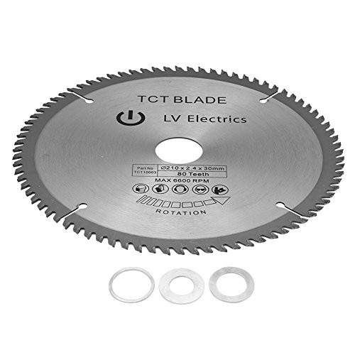 Broco Sega Circolare, Lama Per Sega Circolare In Legno 210Mm 80 Diametro Foro 30Mm Lama Per Sega Circolare 30Mm Con 3 O-Ring