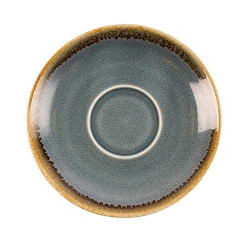 Olympia Forno Gp345 Oceano Espresso Piattino In Porcellana, Diametro 115 Mm, Colore: Blu (Confezione Da 6)