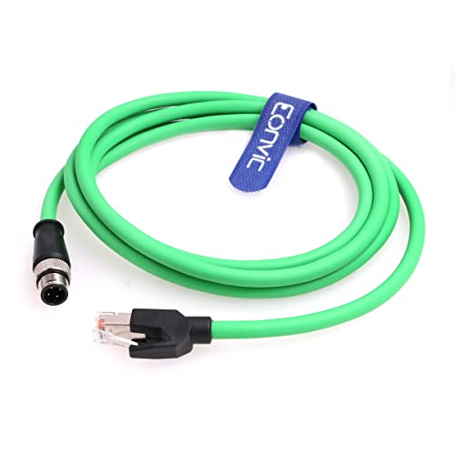 Eonvic Cavo Ethernet M12 Ad Alto Flessibile M12 A Rj45 Patch Cord 4Pin D-Coded Industrial Schermato Cat5E Sftp 24 Awg Impermeabile Ip67 Cavo Di Montag