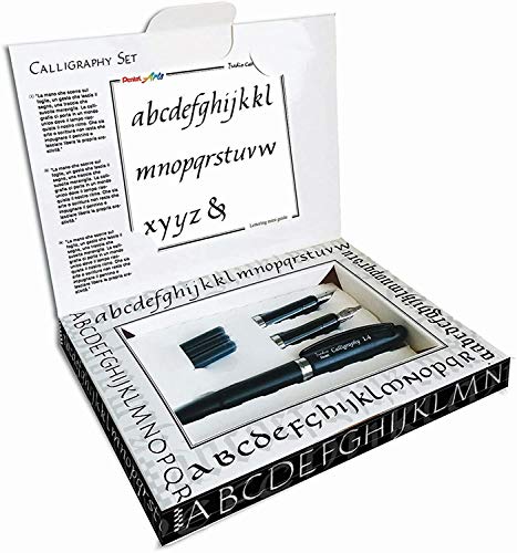 Pentel Trc Tradio Calligraphy Set 3 Punte, 3 Cartucce E Mini Guida