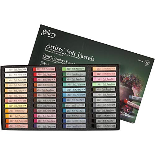 Gallery, Set Di Pastelli Morbidi, Spessi 1 Cm E Lunghi 6,5 Cm, 48 Colori Assortiti