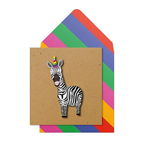 Tache Tc251 "Tutte Le Occasioni Premium Fatto A Mano Cappello Da Festa Zebra Biglietto D' Auguri