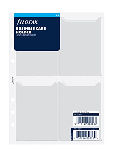 Filofax A5 Business Card Holder Refill 343616