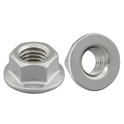Dado Flangiato Senza Dentatura Di Bloccaggio Secondo Din 6923/Acciaio Inox A2, V2A/Dado Esagonale Con Flangia Senza Dentatura Di Blocco, Dado Di Colle