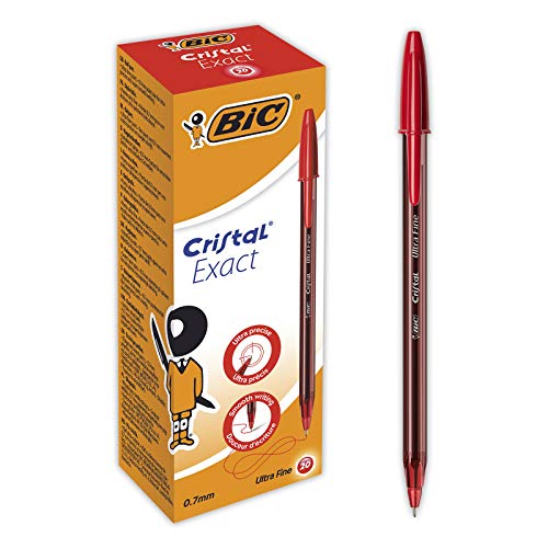 Bic, Cristal Exact, Penne A Sfera, A Punta Fine Rosso