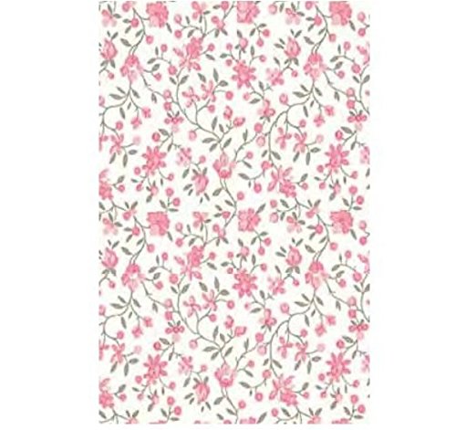 Pellicola Adesiva - Pellicola Per Mobili - Motivo Fiore Rosa Stile Biedermeier - Pellicola Decorativa 45 Cm X 200 Cm