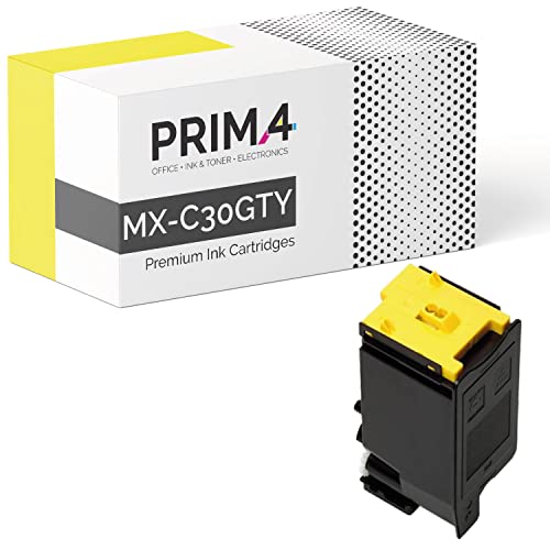 Prima4 - Mx-C30Gty Giallo Toner Compatibile Con Stampante Sharp Mx-C250F, Mx-C300 Series, Mx-C300P, Mx-C300W, Mx-C301W -6K Pagine