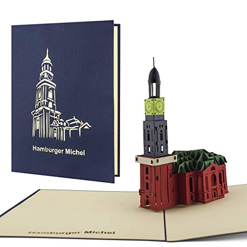 Architettura Pop Up Schede - Hamburger Michel * Viaggio Buono Regalo * * Souvenir * Perfetto Da Regalare Come Viaggio Buono Per Un Viaggio A Amburgo, 