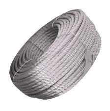 Fune Cavo Acciaio 14 Mm -100 Mt- 3670 Kg Carico Rottura Zincata