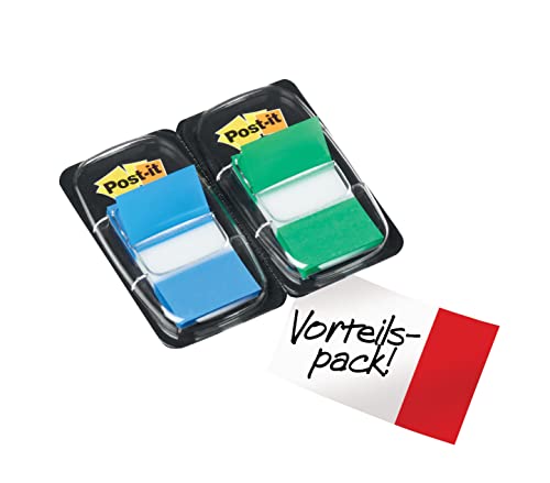Post-It 3M Post-It Index Segnapagina, 25.4 X 43.2 Mm, Verde/Azzurro