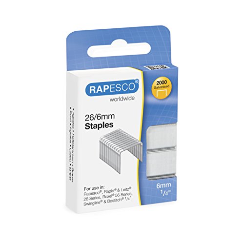 Rapesco S2662Ma3 Punti Galvanizzati 26/6 Mm, 2000 Punti