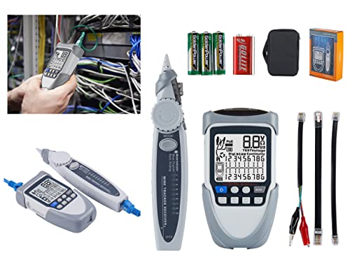 Kalea-Informatique Tester Digitale Professionale Lcd Per Reti Rj45 Rj11. Mappatura, Continuità, Poe, Tensione, Localizzazione, Porta Lampeggiante E To