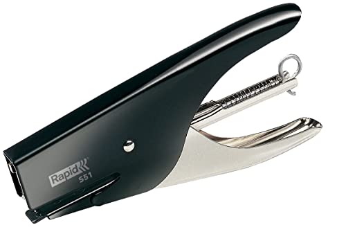 Rapid Cucitrice A Pinza Retro S51, Adatta A Punti 21/4 Mm, Capacità 15 Fogli, Metallo, Nero, 10538731