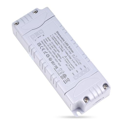 Reylax Trasformatore Led 24V 20W Dimmerabile Triac & 0-10V&1-10V & Pwm & Resistenza Da 100K Alimentatore 24V 0.83A Di Tensione Costante Driver Led Ac