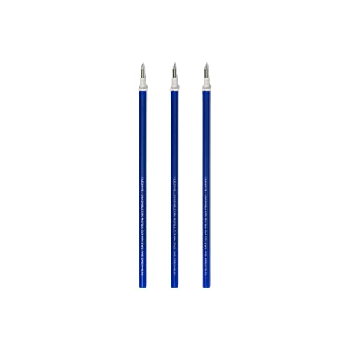 Legami - Refill Per Penna Gel Cancellabile, Set 3 Pezzi, Altezza 13 Cm, Inchiostro Termosensibile Blu, Punta 0,7 Mm