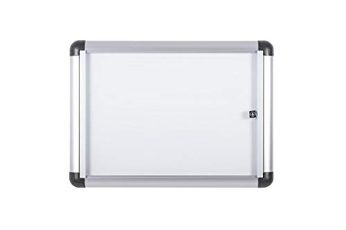 Bi-Office Bacheca Enclore Extra, Superficie Magnetica In Acciaio Laccato, Bacheca Con Anta Battente Per Interni In Alluminio, Dimensioni: 513 X 371 Mm