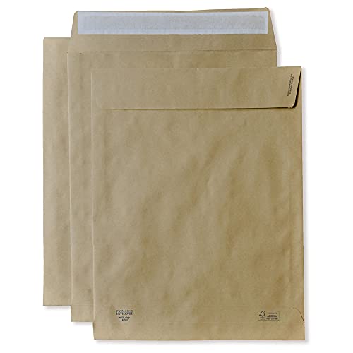 250 Buste A Sacco Multi Strip Large F.To 300X400 Con Soffietti Laterali Da 4Cm E Fondo Autoformante In Carta Kraft Avana Riciclata Fsc 120 Gr. - Pigna