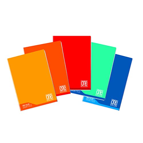 Blasetti - 6 Maxi Quaderni Didattici One Color. Carta Da 100Gr, 72 Facciate + Risguardo, Jolly Page, Ideali Per Disgrafia, Pacco Contenente Colori Ass