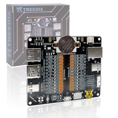 Treedix Testatore Di Cavi Usb, Testatore Di Cavi Usb-C, Scheda Per Testare Cavi Usb-C, Usb-A, Usb-B, Micro, Mini E Lightning, Ordina Rapidamente Il Mu