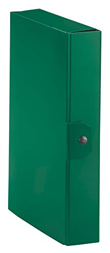 Esselte C26 Eurobox Cartella Per Progetti, 25 X 35 Cm, Dorso 6 Cm, Verde, Confezione Da 1, 390326180
