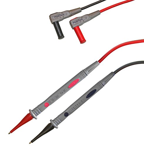 Peak Tech 1 Coppia Puntali Multimetro Flessibile 120 Cm, Sicurezza – Test Kit Di Cavi, 1000 V Ac/Dc, 10 A, Cat Iii/Iv, 1 Pezzi, Tks 2