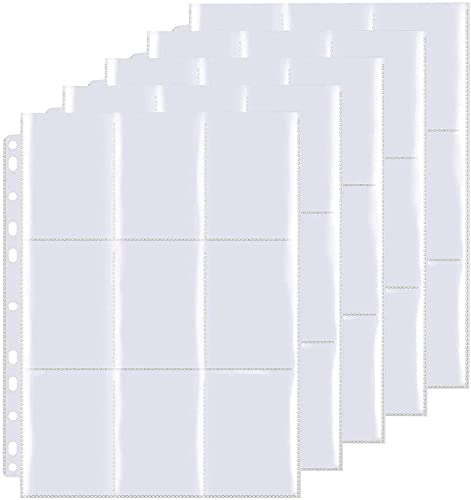 Funmo Raccoglitore Carte, 540 Buste Per Carte Doppio Lato Side Pocket, Album Da 30 Pagine Di Carte Impermeabile Per Collezionabili Portafogli Di Racco