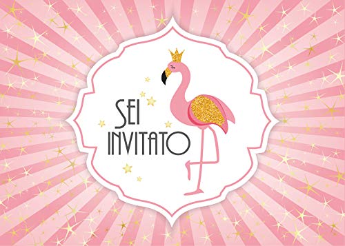 Edition Colibri 10 Inviti Per Festa Di Compleanno; Motivo: Fenicottero/Principessa/Inviti Di Compleanno Per Bambini/In Italiano (11006 It)