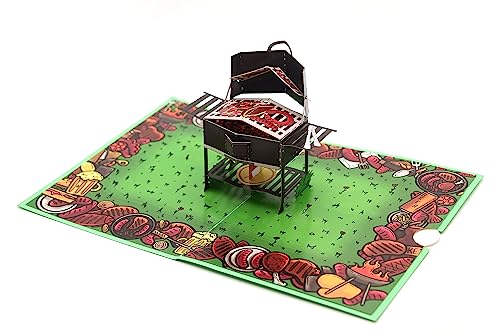 Biglietto Pop-Up Per Barbecue, 3D, Per Papà, Fratello, Figlio, Cibo, Cuoco, Vacanze, Auguri Per Feste Di Compleanno